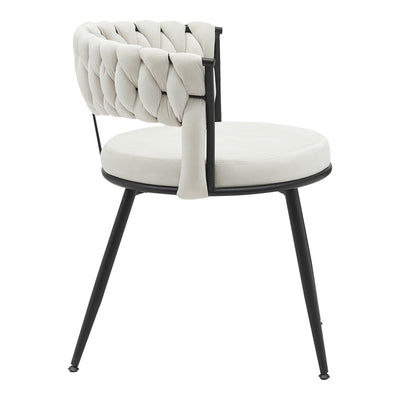 Scaun Alkia din catifea, bej, 60x57x68 cm, detaliu produs