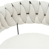 Scaun Alkia din catifea, bej, 60x57x68 cm
