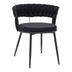 Scaun Alkia din catifea neagra 60x57x68 cm