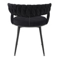 Scaun Alkia din catifea, neagra, 60x57x68 cm, foto produs