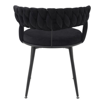 Scaun Alkia din catifea, neagra, 60x57x68 cm, foto produs