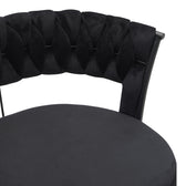 Scaun Alkia din catifea, neagra, 60x57x68 cm, foto produs 6
