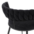 Scaun Alkia din catifea, neagra, 60x57x68 cm, foto produs 7