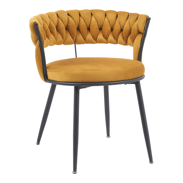 Scaun Alkia, Galben, 60x57x68 cm