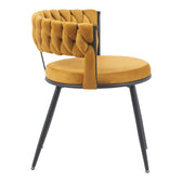 Scaun Alkia, Galben, 60x57x68 cm, detaliu produs