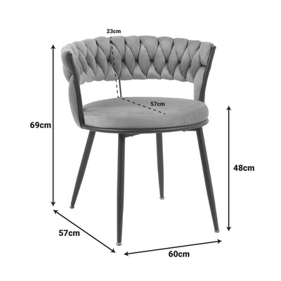 Scaun Alkia, Galben, 60x57x68 cm, foto produs 9