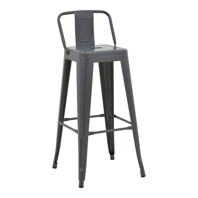 Scaun cu spatar Utopia metalic, verde, 42x42x97 cm - Antracit