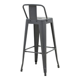 Scaun cu spatar Utopia metalic, verde, 42x42x97 cm - Antracit