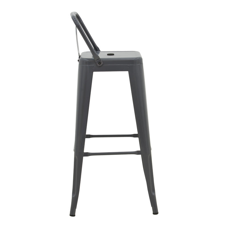 Scaun cu spatar Utopia metalic, verde, 42x42x97 cm - Antracit