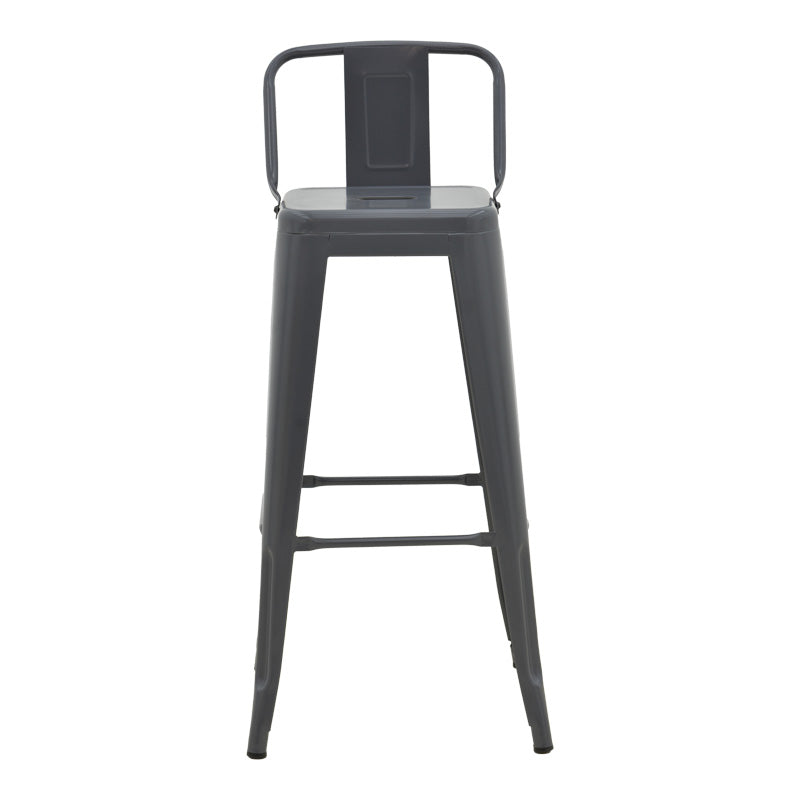 Scaun cu spatar Utopia metalic, verde, 42x42x97 cm - Antracit