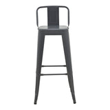 Scaun cu spatar Utopia metalic, verde, 42x42x97 cm - Antracit
