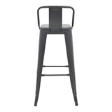Scaun cu spatar Utopia metalic, verde, 42x42x97 cm - Antracit