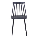 Scaun Aurora I, polipropilena si metal, 43x38x79 cm - Negru