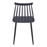 Scaun Aurora I, polipropilena si metal, 43x38x79 cm - Negru