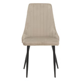 Scaun Azori catifea, bej-Gri, 49x55x85 cm