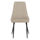 Scaun Azori catifea, bej-Gri, 49x55x85 cm, perspectiva suplimentara
