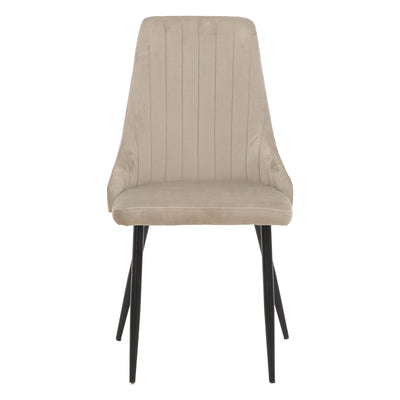 Scaun Azori catifea, bej-Gri, 49x55x85 cm, perspectiva suplimentara