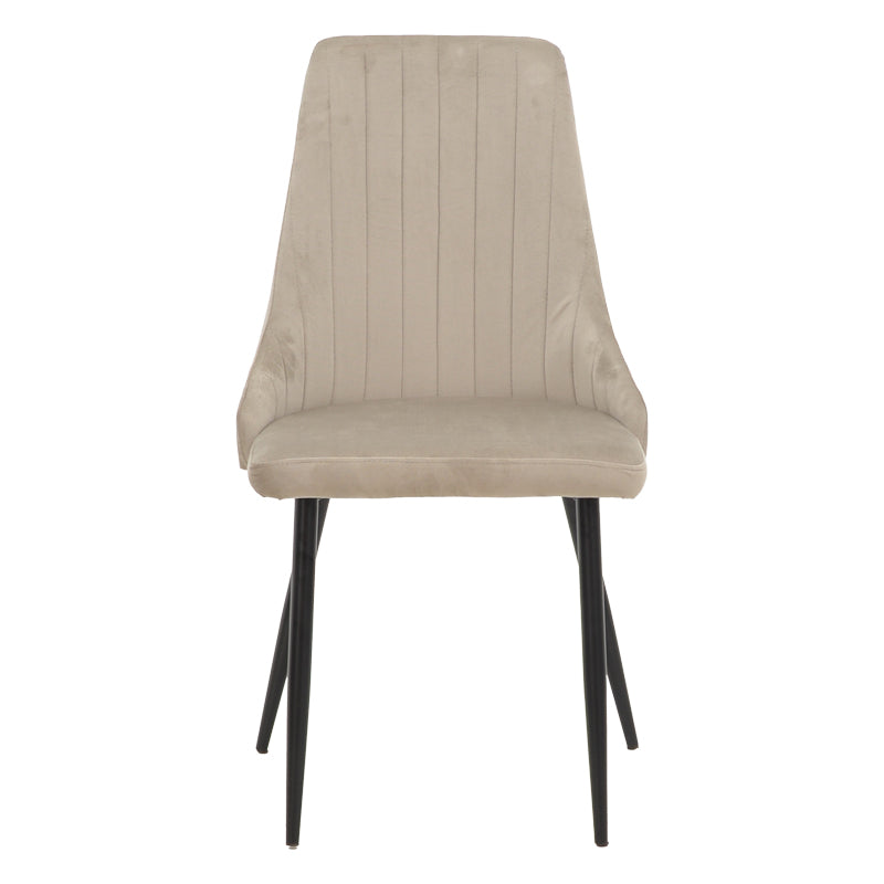 Scaun Azori catifea, bej-Gri, 49x55x85 cm, perspectiva suplimentara