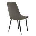 Scaun Azori catifea Gri, inchis, 49x55x85 cm, imagine suplimentara