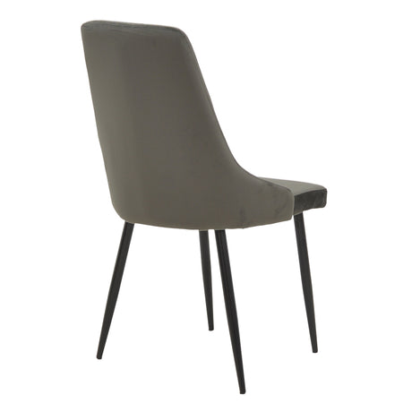 Scaun Azori catifea Gri, inchis, 49x55x85 cm