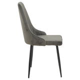 Scaun Azori catifea Gri, inchis, 49x55x85 cm
