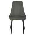 Scaun Azori catifea Gri, inchis, 49x55x85 cm, perspectiva suplimentara