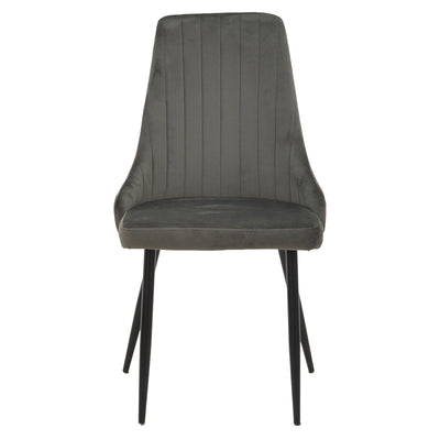 Scaun Azori catifea Gri, inchis, 49x55x85 cm, perspectiva suplimentara