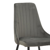 Scaun Azori catifea Gri, inchis, 49x55x85 cm