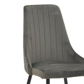 Scaun Azori catifea Gri, inchis, 49x55x85 cm, foto produs 6