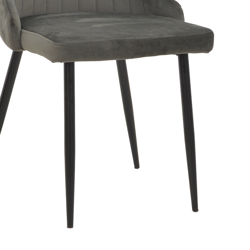 Scaun Azori catifea Gri, inchis, 49x55x85 cm