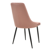 Scaun Azori catifea mar putred, Roz, 49x55x85 cm, imagine suplimentara