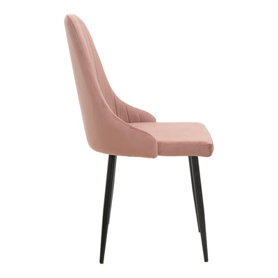 Scaun Azori catifea mar putred, Roz, 49x55x85 cm, detaliu produs