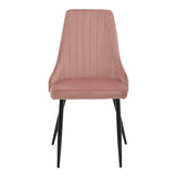 Scaun Azori catifea mar putred, Roz, 49x55x85 cm