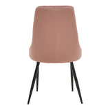Scaun Azori catifea mar putred, Roz, 49x55x85 cm