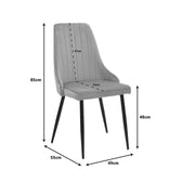 Scaun Azori catifea mar putred, Roz, 49x55x85 cm, foto produs 8