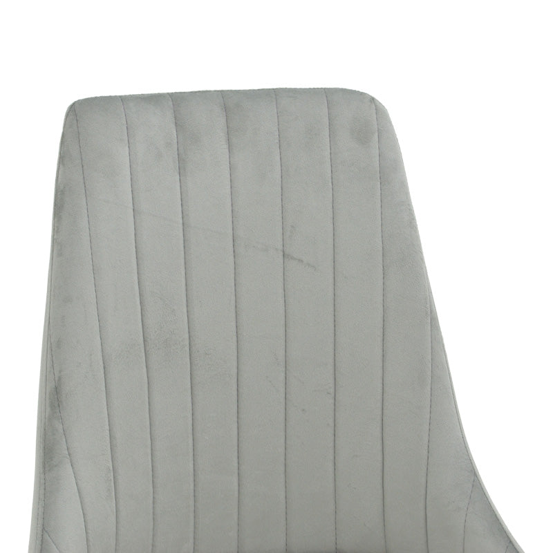 Scaun Azori by, tesatura catifea bej, natur, 49x55x85 cm - Gri