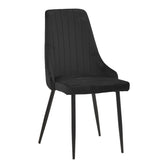 Scaun Azori, Catifea, Negru, 49x55x85 cm