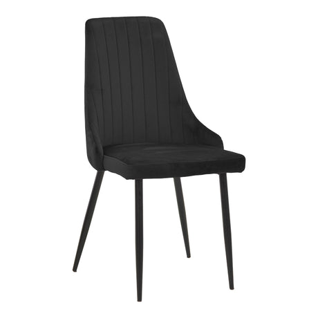 Scaun Azori, Catifea, Negru, 49x55x85 cm