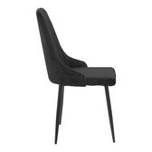 Scaun Azori, Catifea, Negru, 49x55x85 cm, detaliu produs