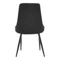 Scaun Azori, Catifea, Negru, 49x55x85 cm, imagine produs 5