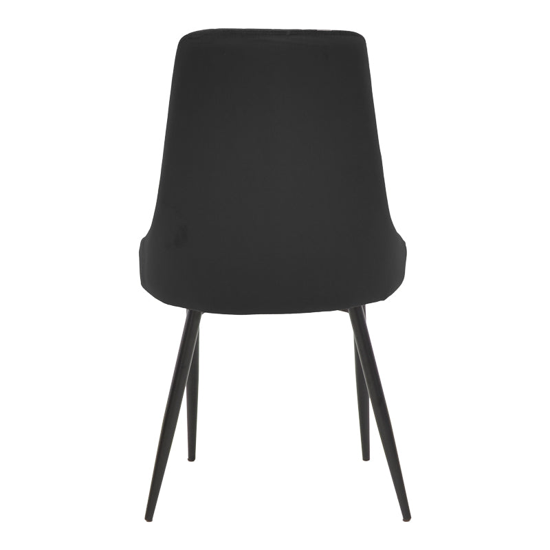 Scaun Azori, Catifea, Negru, 49x55x85 cm, imagine produs 5