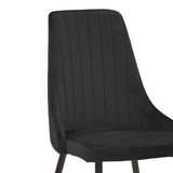 Scaun Azori, Catifea, Negru, 49x55x85 cm