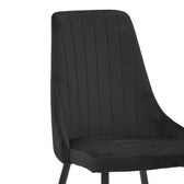 Scaun Azori, Catifea, Negru, 49x55x85 cm, imagine produs 6
