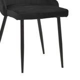Scaun Azori, Catifea, Negru, 49x55x85 cm
