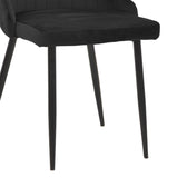 Scaun Azori, Catifea, Negru, 49x55x85 cm, imagine produs 7