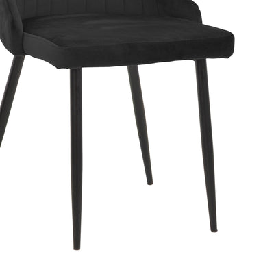 Scaun Azori, Catifea, Negru, 49x55x85 cm, imagine produs 7