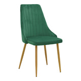 Scaun Azori by, tesatura catifea bej, natur, 49x55x85 cm - Verde