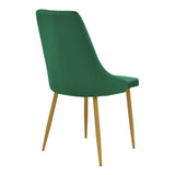 Scaun Azori by, tesatura catifea bej, natur, 49x55x85 cm - Verde