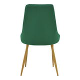 Scaun Azori by, tesatura catifea bej, natur, 49x55x85 cm - Verde
