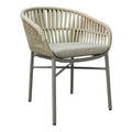 Scaun balansoar aluminiu maro, cu perna 57x60x78 cm
